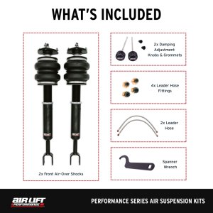 Infiniti G35 Coilover Suspension Kit - Front - Air Lift - Progressive-Rate Double-Bellows Air Springs - `03-`06 Infiniti G35 Coilover Suspension Kit - Front - Air Lift - Progressive-Rate Double-Bellows Air Springs - `03-`06
